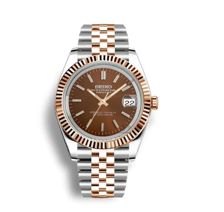 SeikoMod Datejust Bicolor Roségold Stahl| – Vistora