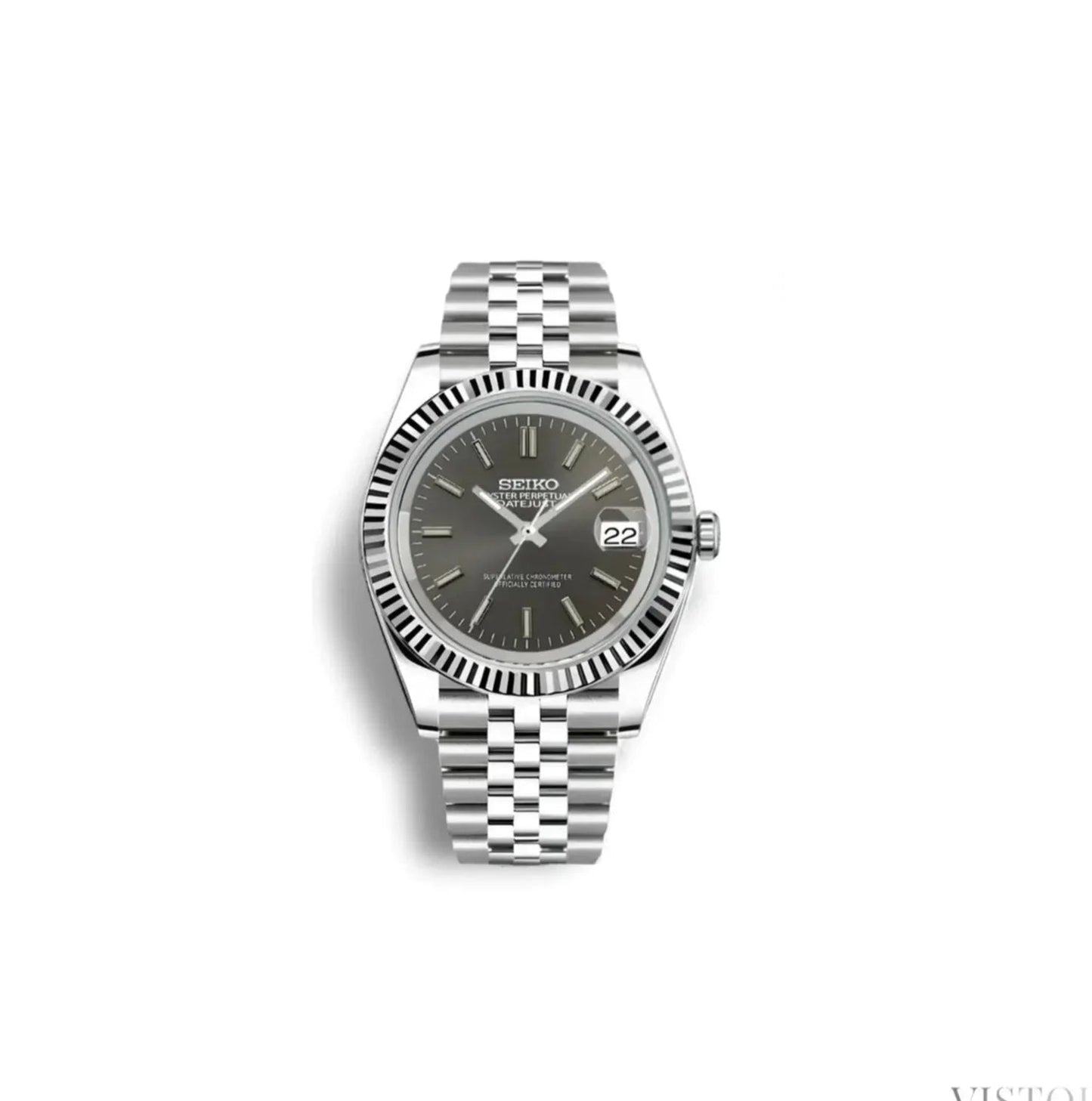 SeikoMod Datejust - Champagner Strichindizes