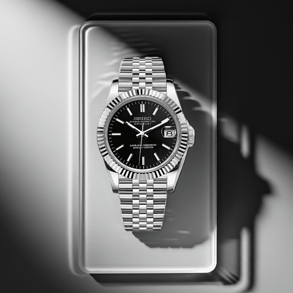 SeikoMod Datejust - Schwarz Strichindizes SEIKO/ Vistora Uhrenmanufaktur