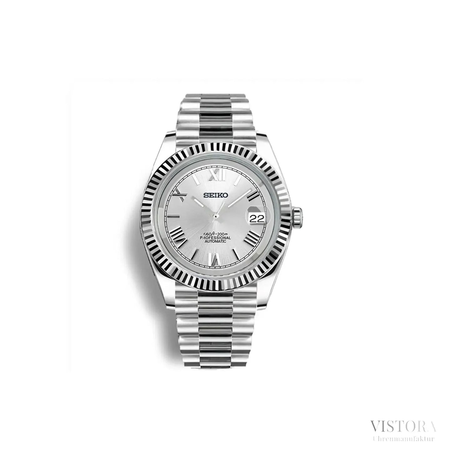 Seiko Mod Datejust - Silber Römisch Mein Shop
