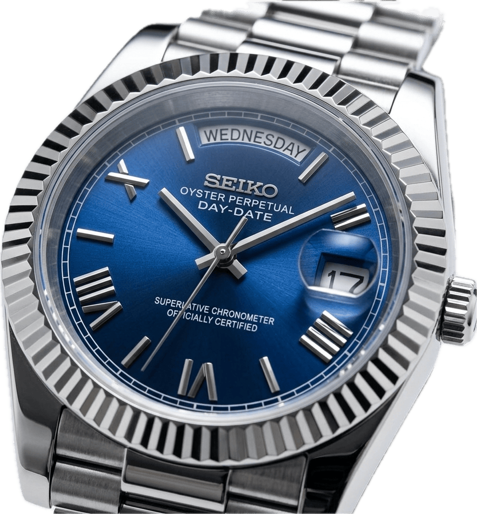 SeikoMod Day-Date Blau