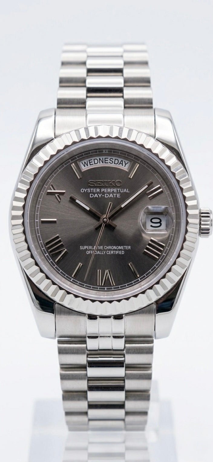 SeikoMod Day-Date Grey Dial - Individualanfertigung