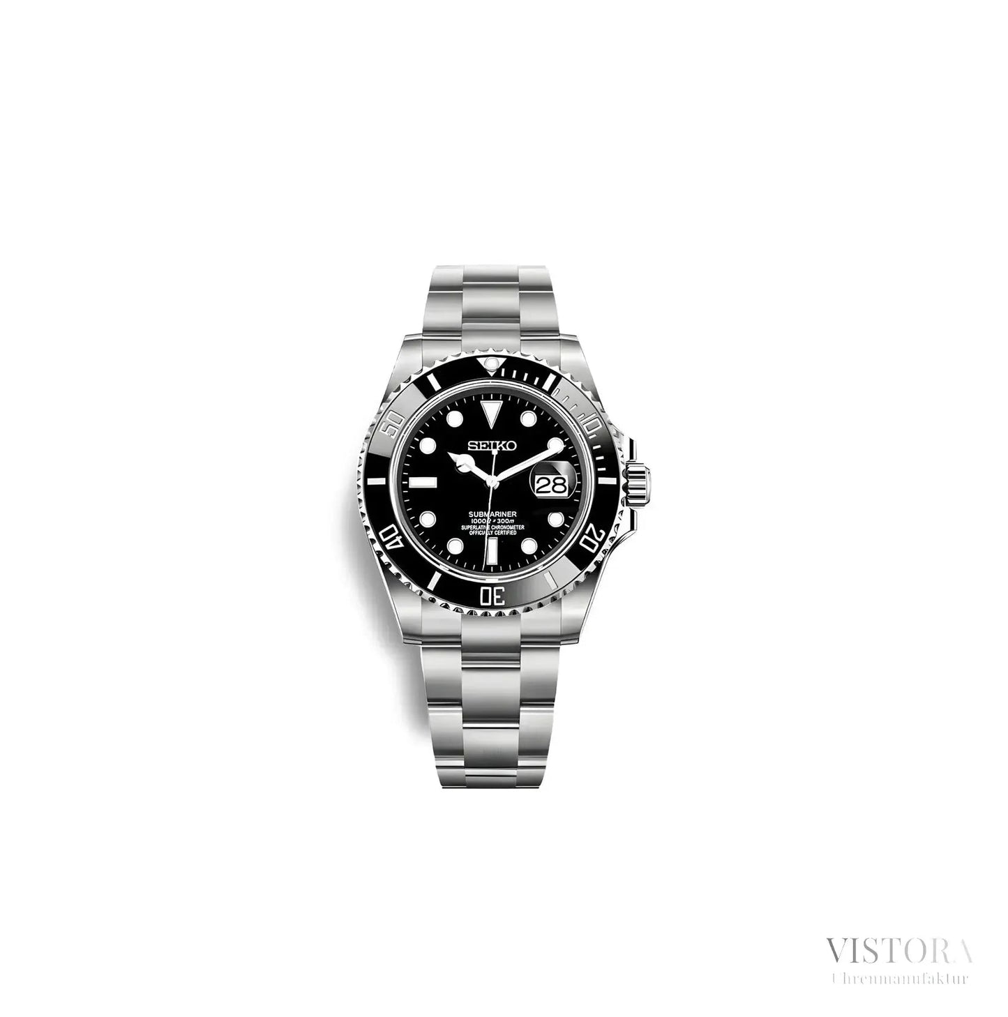 SeikoMod Submariner - Schwarzes Ziffernblatt - Vistora Uhrenmanufaktur