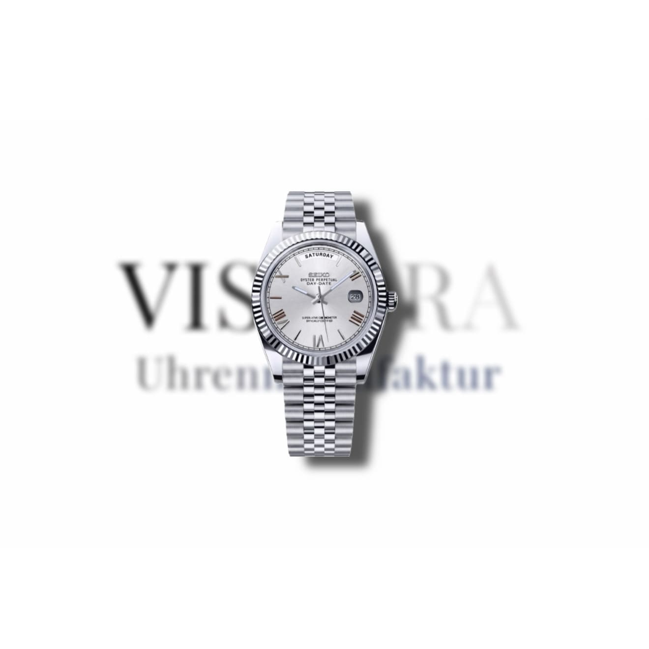 SeikoMod Day-Date Silber