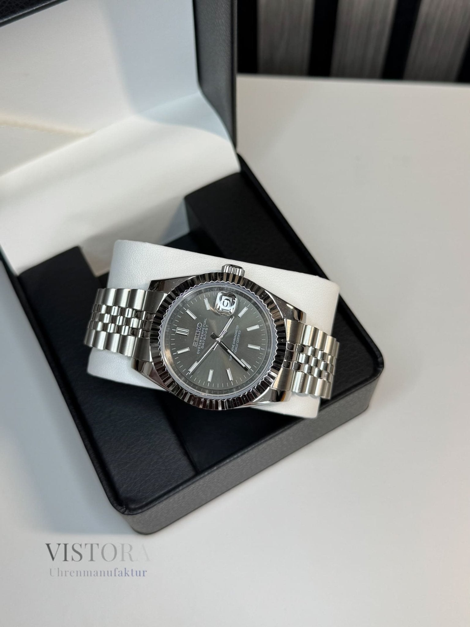SeikoMod Datejust - Champagner Strichindizes Mein Shop