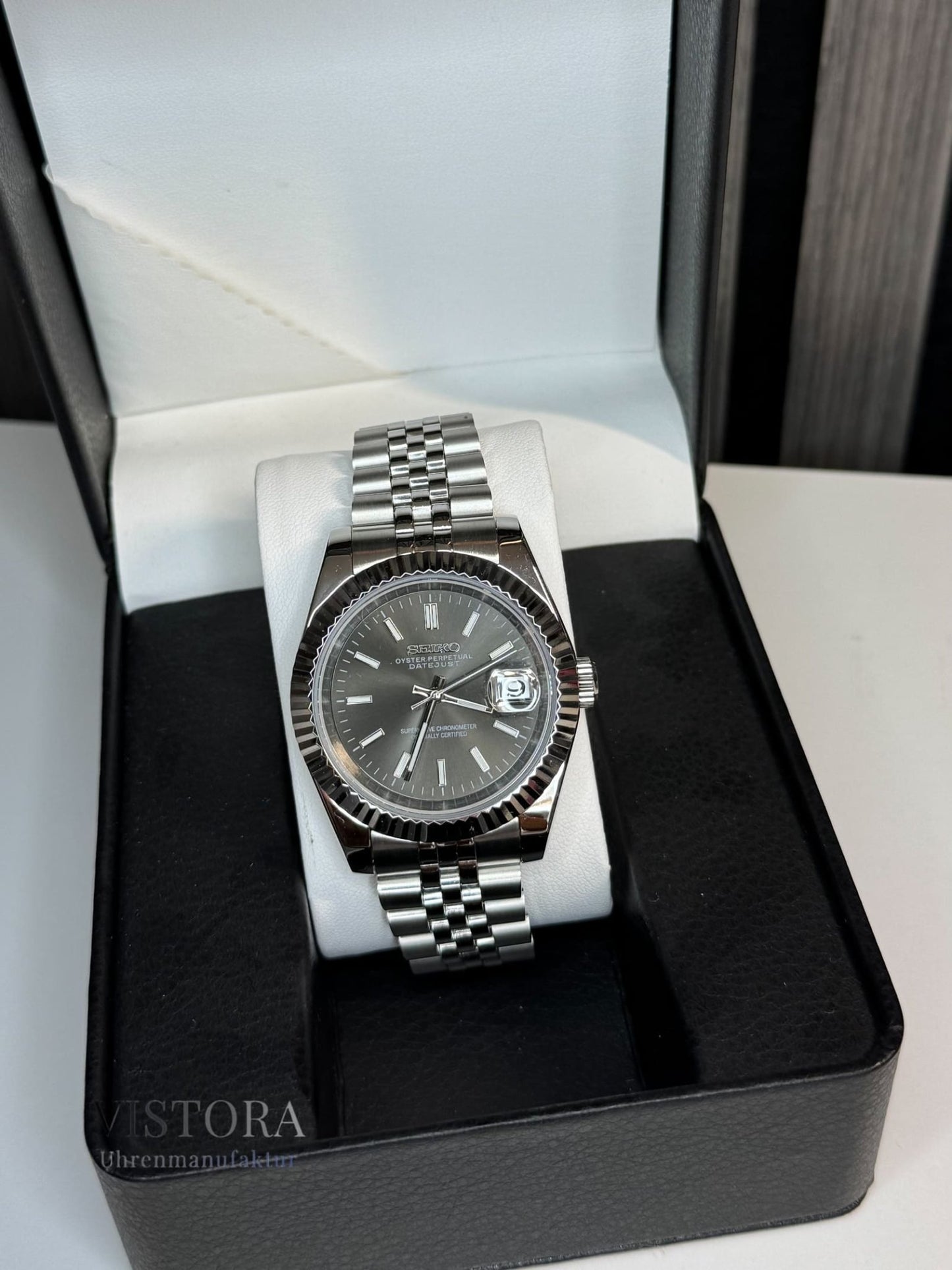 SeikoMod Datejust - Champagner Strichindizes Mein Shop