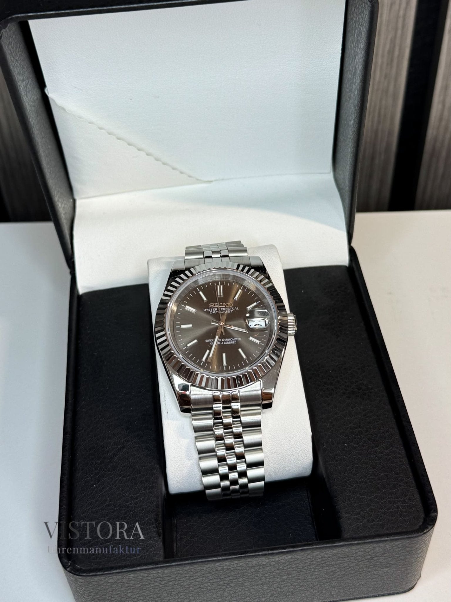 SeikoMod Datejust - Champagner Strichindizes Mein Shop