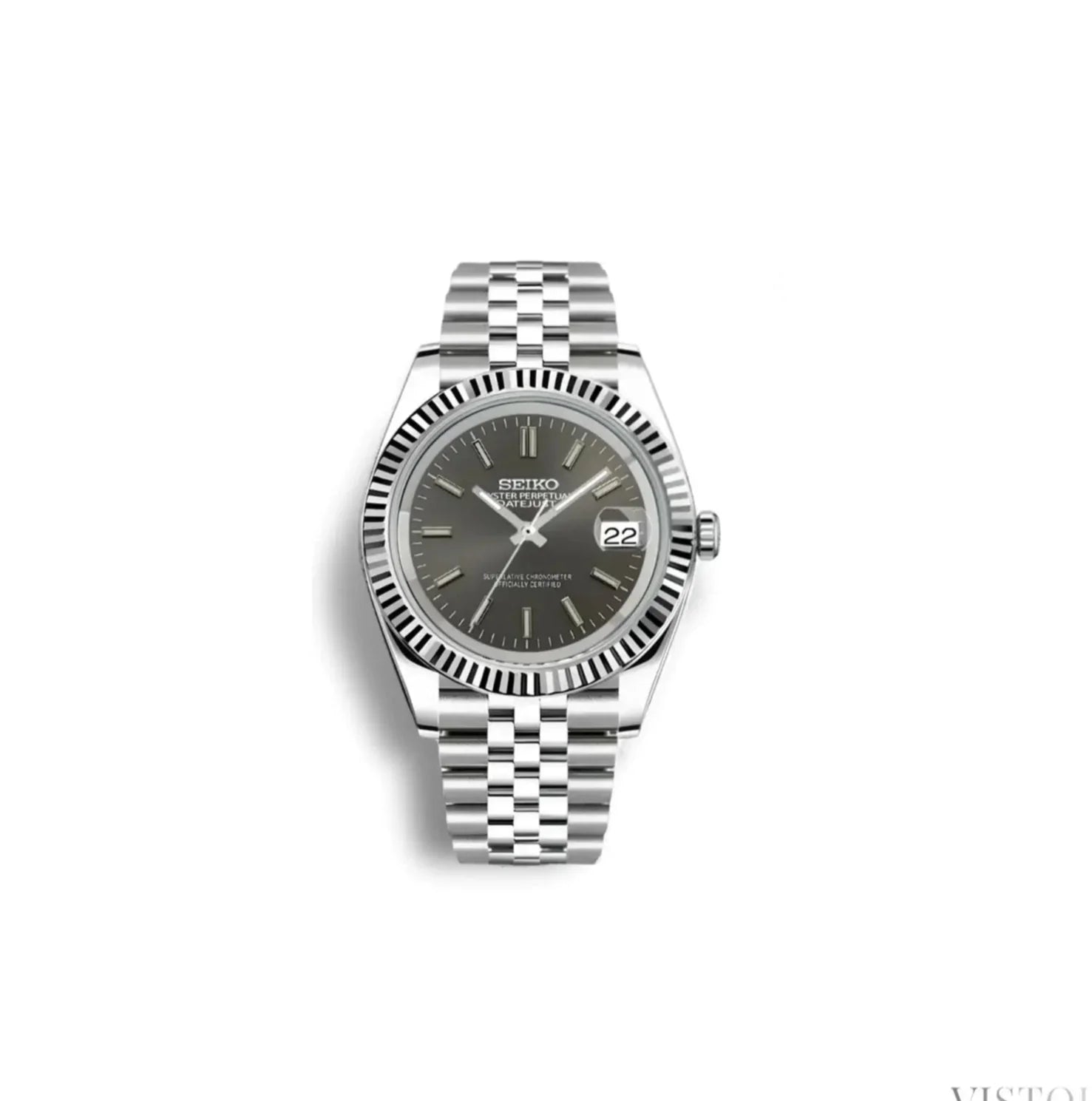 SeikoMod Datejust -  Champagner Strichindizes