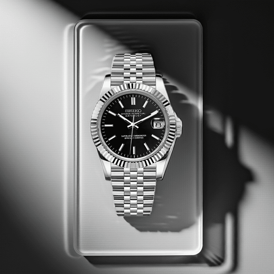 SeikoMod Datejust -  Schwarz Strichindizes SEIKO/ Vistora Uhrenmanufaktur