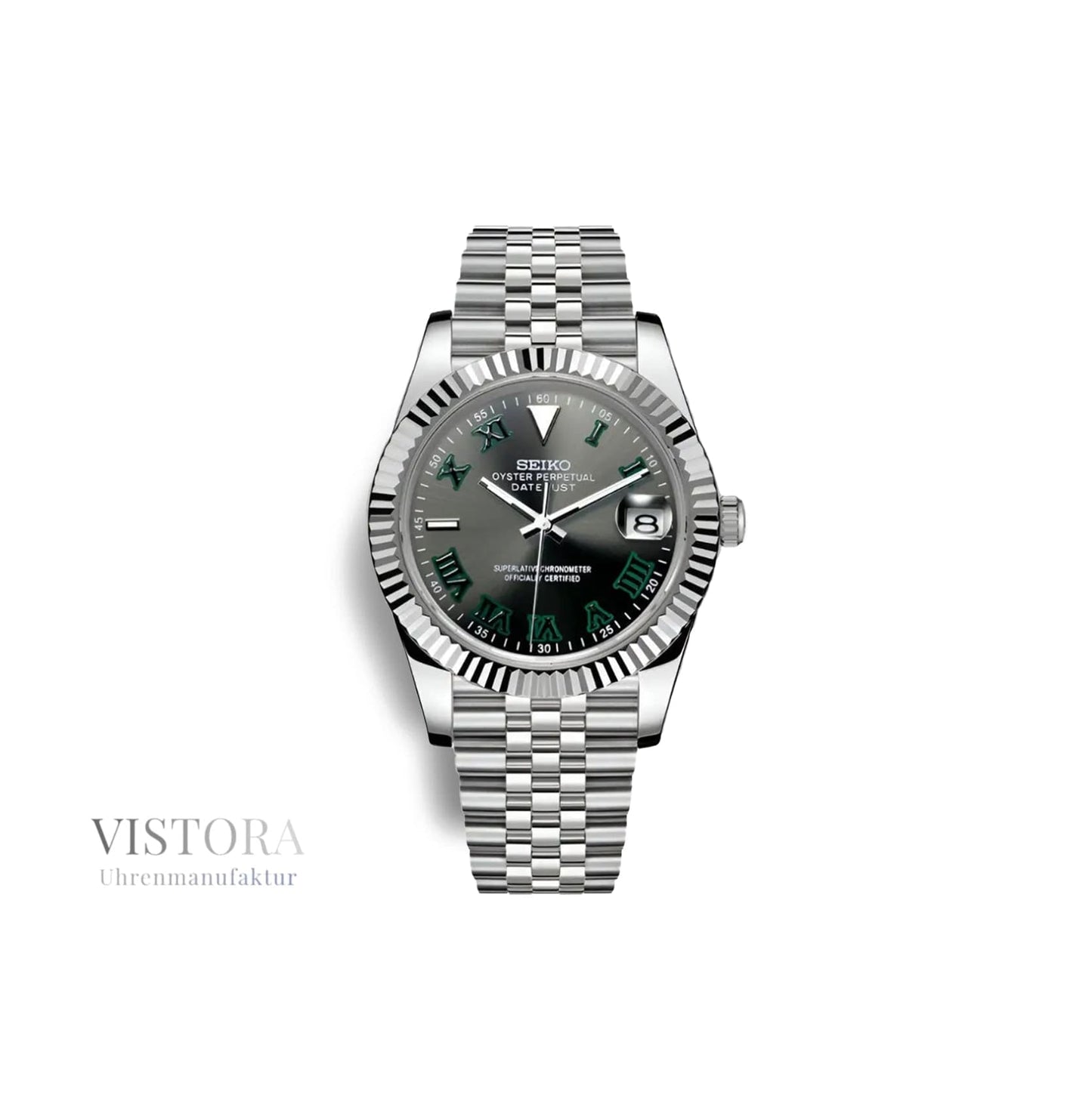 SeikoMod Datejust Wimbledon mit Jubilee Armband bei Vistora Uhrenmanufaktur
