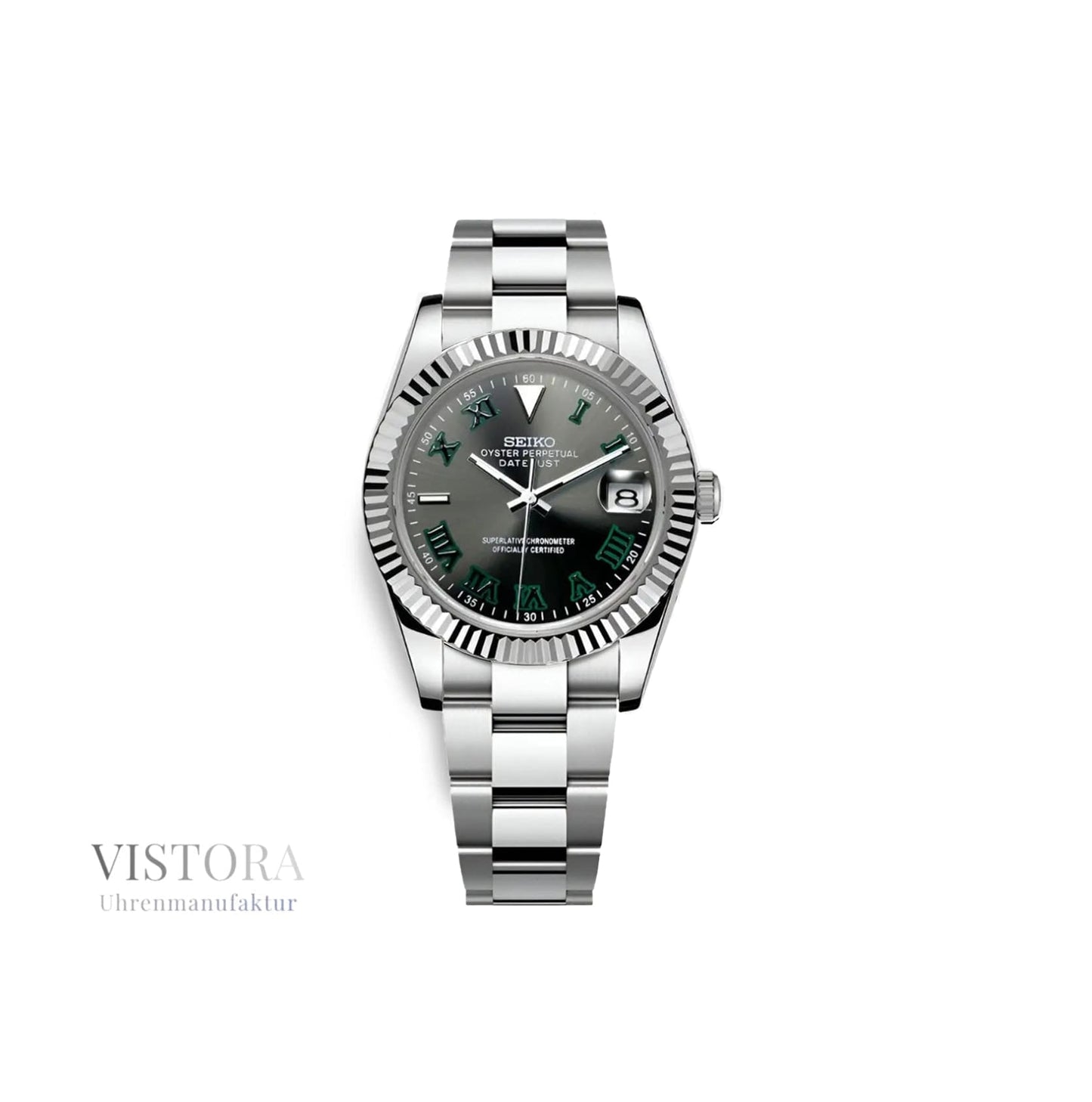 SeikoMod Datejust Wimbledon mit Oyster Armband bei Vistora Uhrenmanufaktur