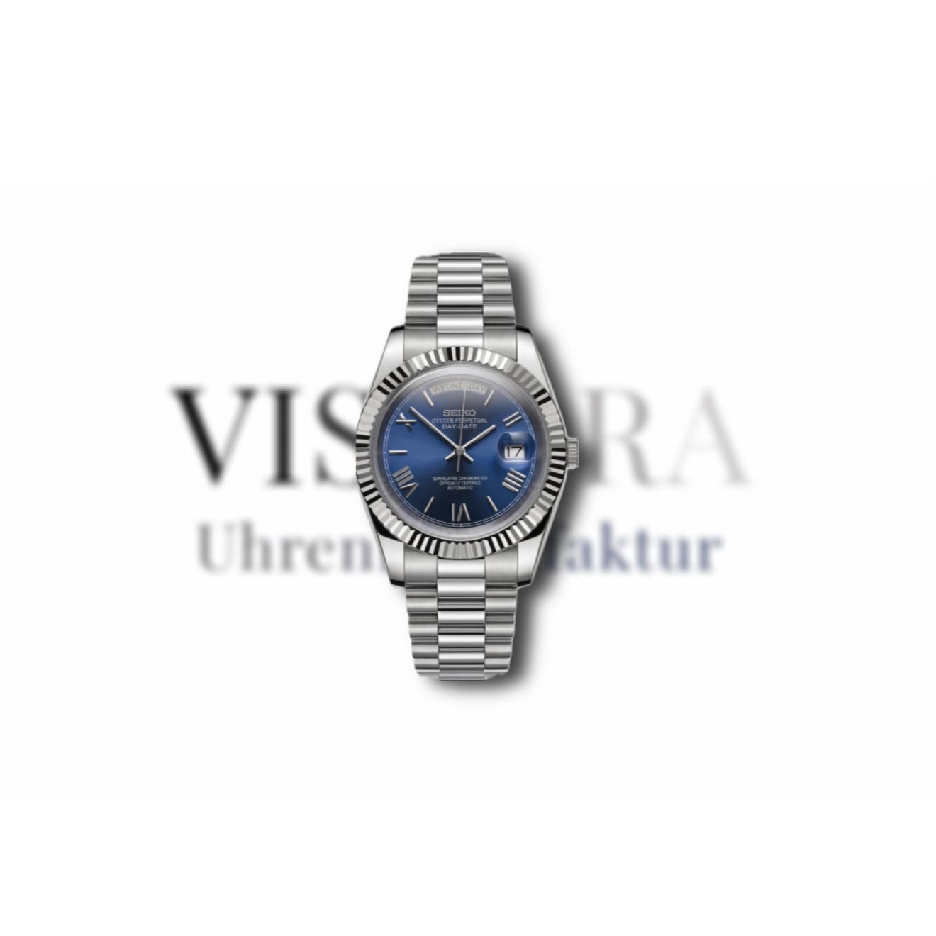 SeikoMod Day-Date Blau