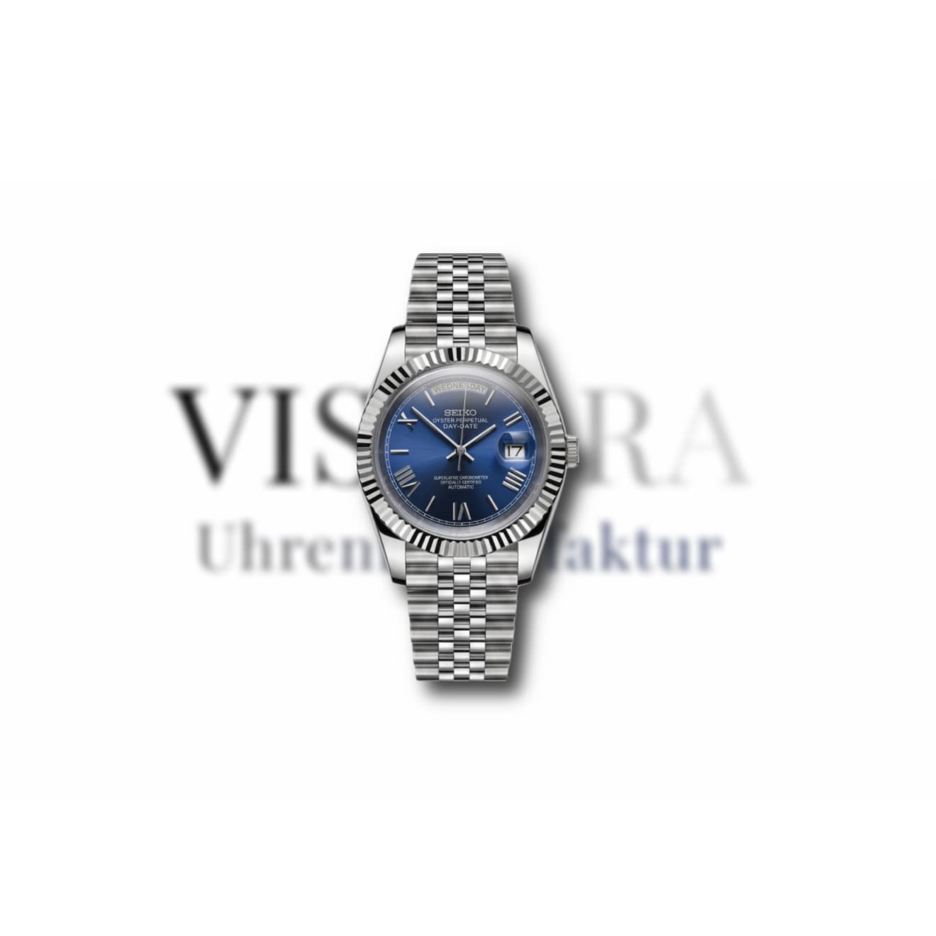 SeikoMod Day-Date Blau