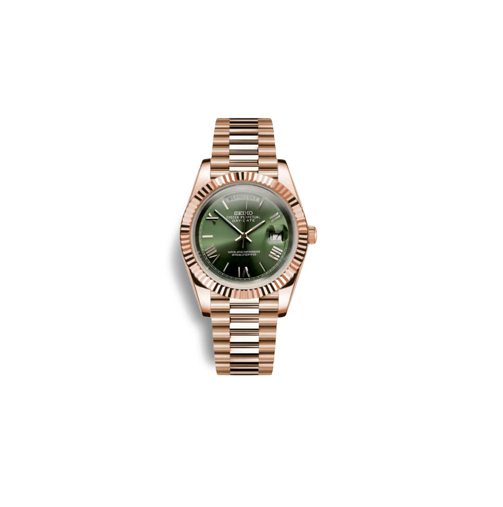 SeikoMod Day-Date | Roségold | Olive Zifferblatt SEIKO/ Vistora Uhrenmanufaktur