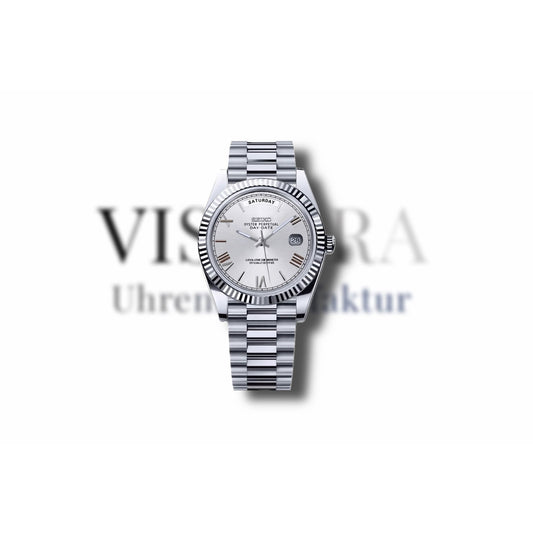 SeikoMod Day-Date Silber