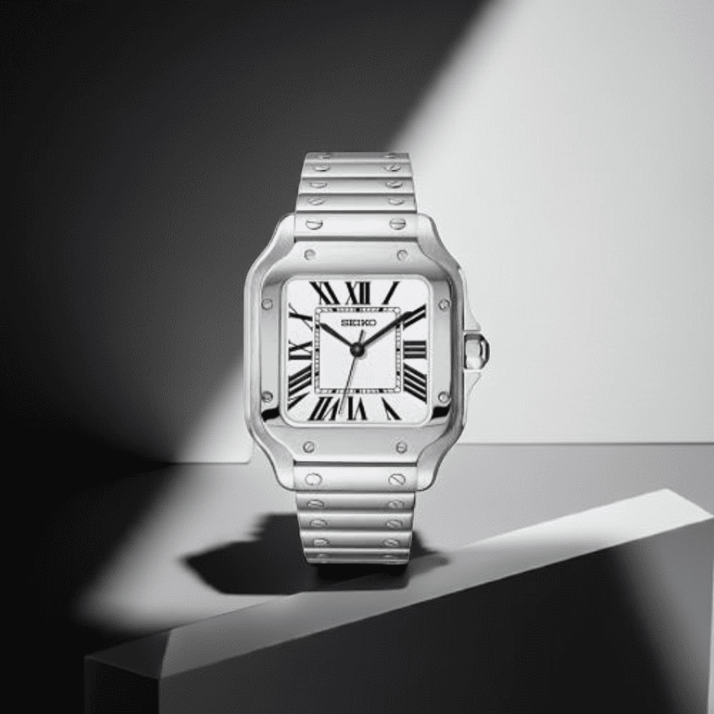 SeikoMod Santos - Weiß SEIKO/ Vistora Uhrenmanufaktur