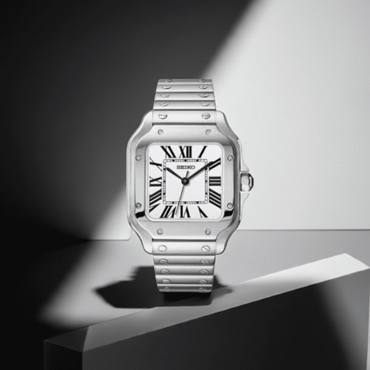 SeikoMod Santos - Weiß SEIKO/ Vistora Uhrenmanufaktur